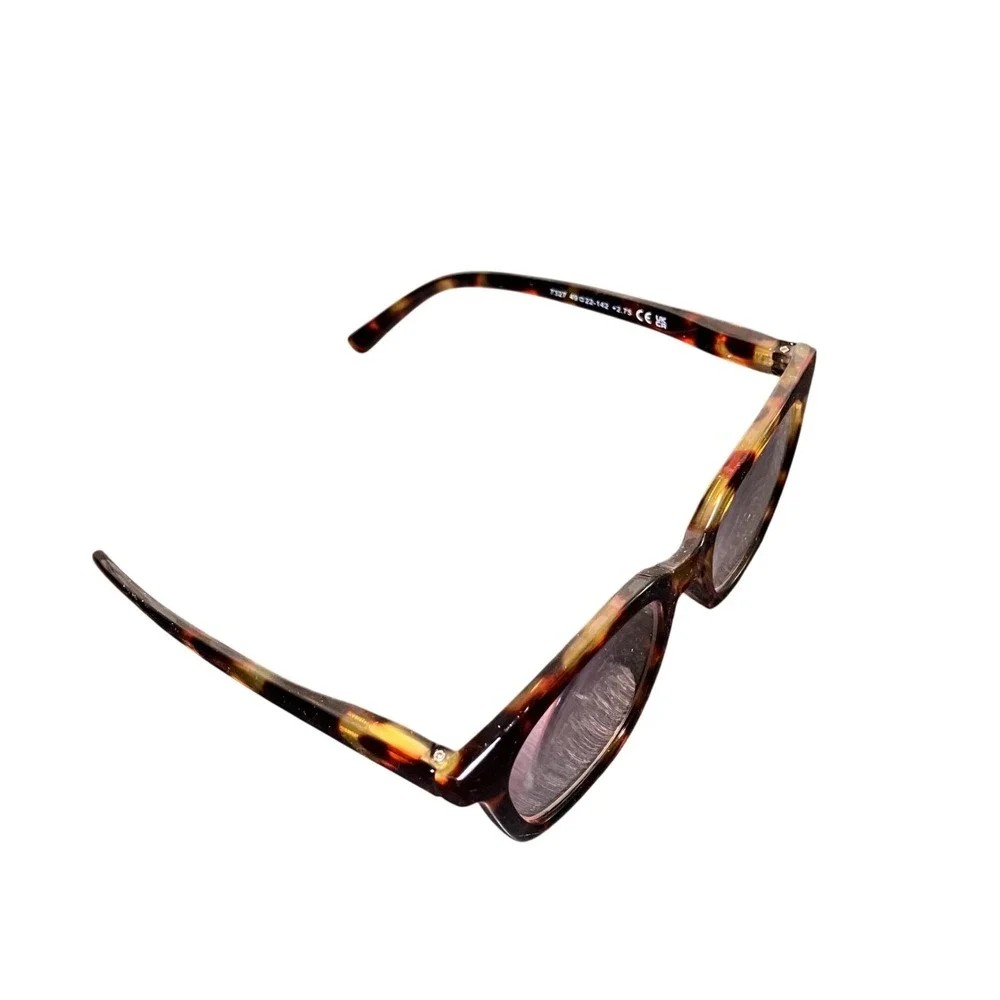 Reading Glasses Women +2.75 Brown Tortoise Shell 7327 Square Frame EX